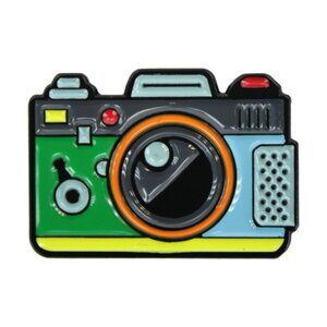 Colorful Camera Enamel Pin - Retro Classic Photography Picture Apparel Gift NWT